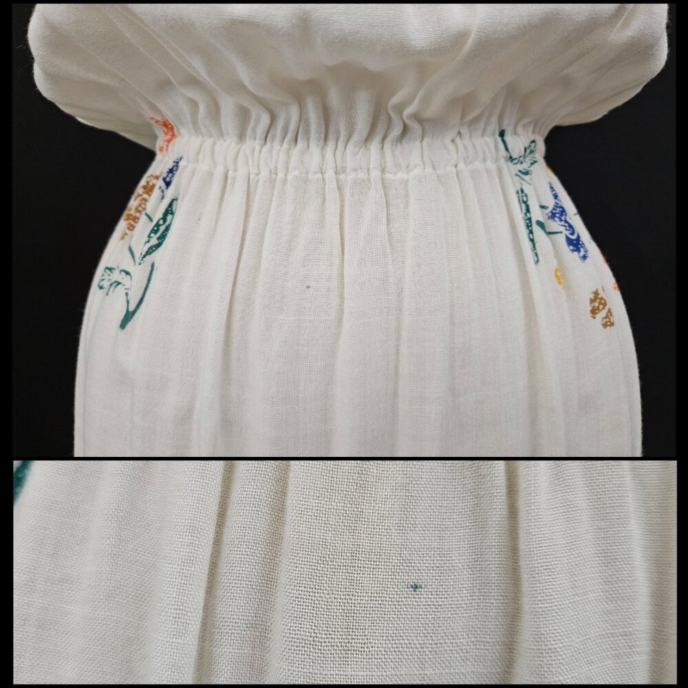 Vintage Floral Spaghetti Strap Blouson Sun Dress - Picture 4 of 15